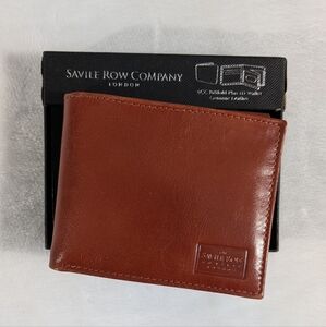 Vintage Savile Row Company London Camel Brown Leather Wallet